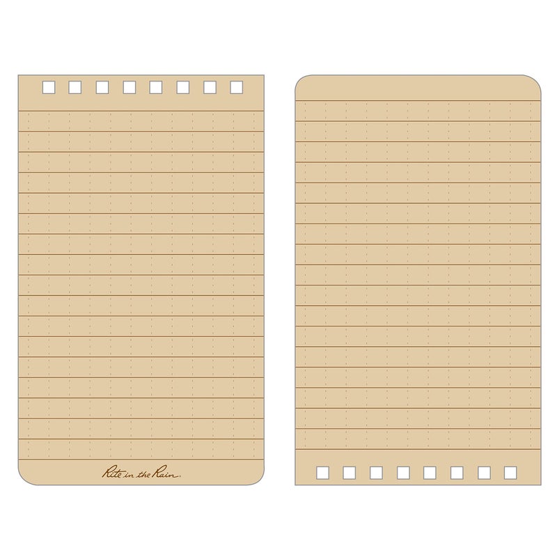 Rite in the Rain Weatherproof 3" x 5" Top Spiral Notebook Kit: MultiCam CORDURA Fabric Cover, 3" x 5" Tan Notebook, and Weatherproof Pen (No. 935M-KIT) - Image 2